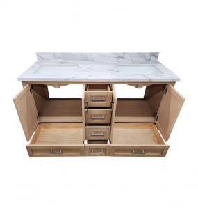 Slatted Serenity Vanity