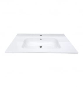 Slim White Ceramic Vanity Top