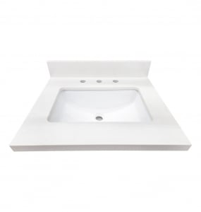 Soho White Quartz Vanity Top