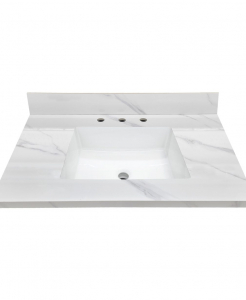 Statuario White Sintered Stone Vanity Top