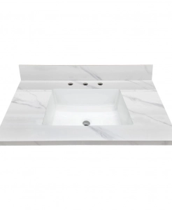 Statuario White Sintered Stone Vanity Top – Closeout