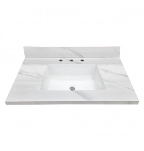 Statuario White Sintered Stone Vanity Top – Closeout