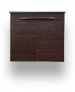 Street Wenge Wall Hung Vanity, Top & Mirror Combo – Closeout