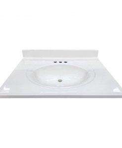Todi Oval Cultured Marble Vanity Top