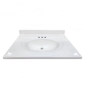 Todi Oval Cultured Marble Vanity Top