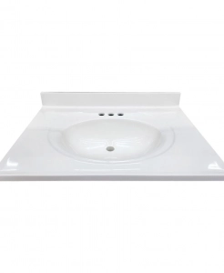 Todi Oval Cultured Marble Vanity Top