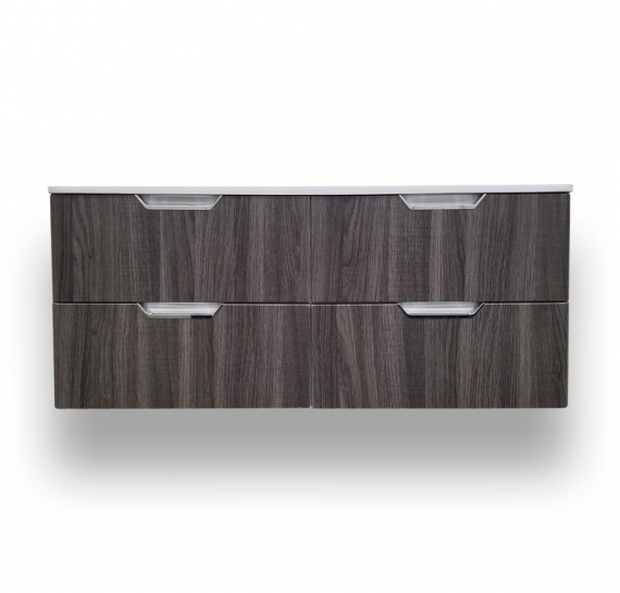 Twilight Elm Wall Hung Vanity & Top Combo – Closeout