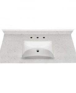 Vale White Quartz Vanity Top – Closeout