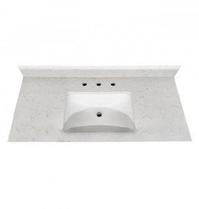 Vale White Quartz Vanity Top – Closeout