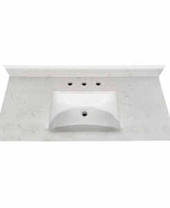 Vale White Quartz Vanity Top – Closeout