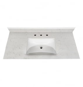 Vale White Quartz Vanity Top – Closeout