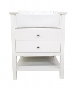 Vita Farmhouse White Vanity, Top & Mirror Combo