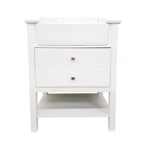 Vita Farmhouse White Vanity, Top & Mirror Combo