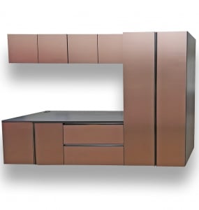 Wall Hung Deluxe Garage Cabinets (Rose Gold) – Closeout