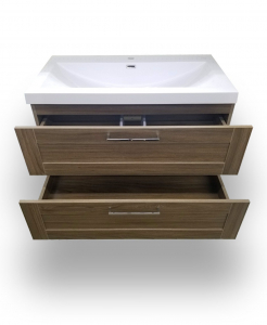 Walnut Oak Wall Hung Vanity & Top – Closeout