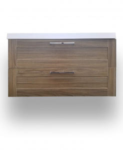 Walnut Oak Wall Hung Vanity & Top – Closeout