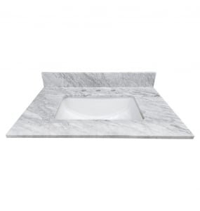White Carrara Marble Vanity Top