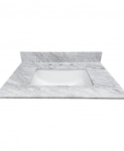White Carrara Marble Vanity Top – Closeout