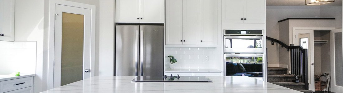 white kitchen countertop