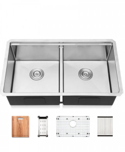Workstation Stainless Steel Undermount Kitchen Sink – Double (Includes Accessories)