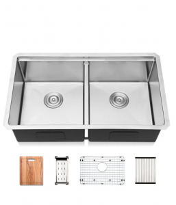Workstation Stainless Steel Undermount Kitchen Sink – Double (Includes Accessories)