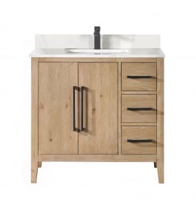 Zoriana Weathered Fir Vanity & Top Combo