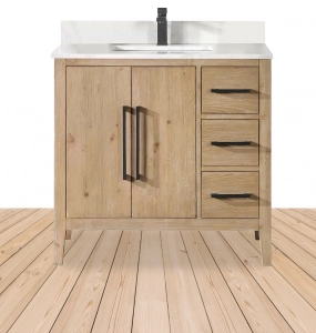 Zoriana Weathered Fir Vanity & Top Combo – Closeout